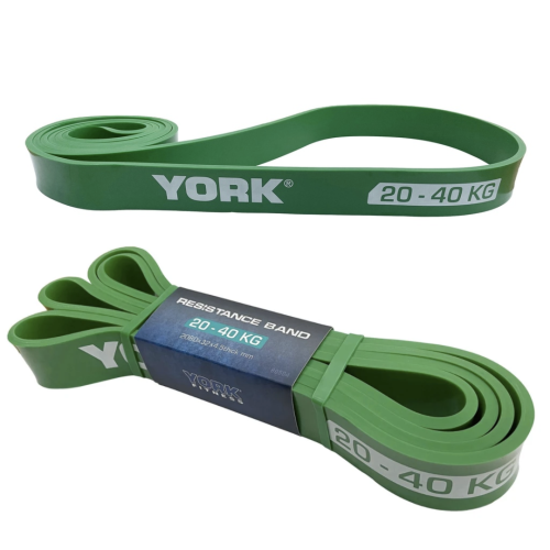 Резинка для фитнеса  York 20-40 кг зеленый #Y-80504 - фото №2